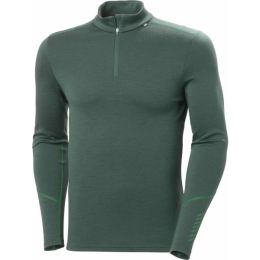 Снимка на Helly Hansen LIFA MERINO MIDWEIGHT 1/2 ZIP Мъжка тениска от мерино, тъмнозелено, размер