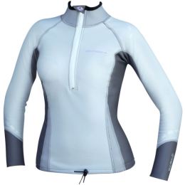 Снимка на LAVACORE LC ELITE SHIRT LONG SLEEVE Дамска тениска с мерино за водни спортове, сиво, размер