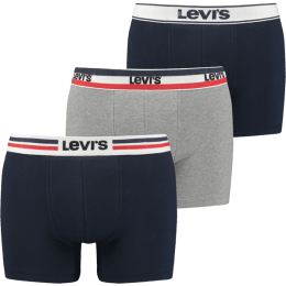 Снимка на Levi's&reg; GIFTBOX ICONIC COTTON WB BOXER BRIEF 3P Мъжки боксерки, тъмносин, размер