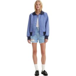 Снимка на Levi's&reg; HIGH WAISTED MOM SHORT Дамски дънкови къси панталони, светлосиньо, размер