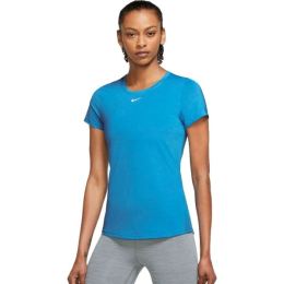 Снимка на Nike ONE DF SS SLIM TOP W Дамска спортна тениска, синьо, размер