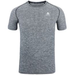 Снимка на Odlo CREW NECK S/S ESSENTIAL SEAMLESS Мъжка тениска за бягане, сиво, размер