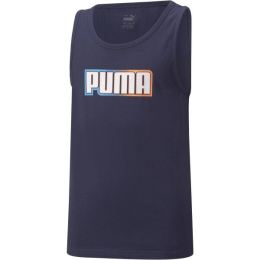 Снимка на Puma ALPHA SLEEVELESS TEE Детска спортна тениска, тъмносин, размер