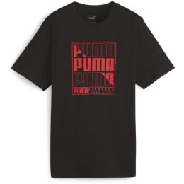 Снимка на Puma GRAPHIC PUMA BOX TEE Мъжка тениска, черно, размер