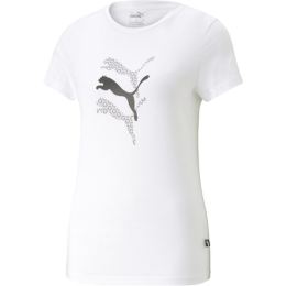 Снимка на Puma GRAPHICS LAZER CUT TEE Дамска тениска, бяло, размер