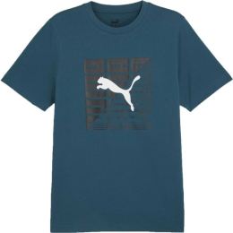 Снимка на Puma GRAPHICS WORDING TEE Мъжка тениска, синьо, размер