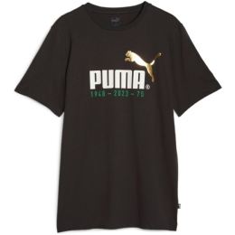 Снимка на Puma LOGO CELEBRATION TEE Мъжка тениска, черно, размер