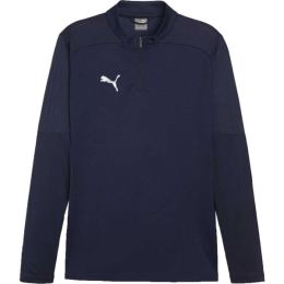 Снимка на Puma TEAMFINAL TRAINING 1/4 ZIP Мъжка футболна блуза, тъмносин, размер