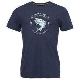 Снимка на Smartwool TROUT FISHING GRAPHIC SS TEE SLIM FIT Мъжка тениска, тъмносин, размер