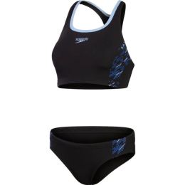 Снимка на Speedo PLACEMENT 2 PIECE Дамски бански костюм от две части, черно, размер