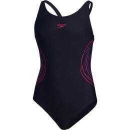 Снимка на Speedo PLACEMENT MUSCLEBACK Момичешки спортен цял бански, тъмносин, размер