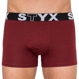 Снимка на Styx MEN'S BOXERS LONG SPORTS RUBBER Мъжки боксерки, винен, размер