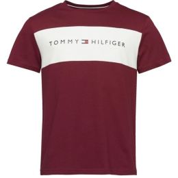 Снимка на Tommy Hilfiger BLOCK LOGO SS Мъжка тениска, винен, размер