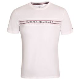 Снимка на Tommy Hilfiger CLASSIC-CN SS TEE PRINT Мъжка тениска, бяло, размер