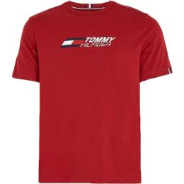 Снимка на Tommy Hilfiger ESSENTIALS BIG LOGO S/S TEE Мъжка тениска, червено, размер