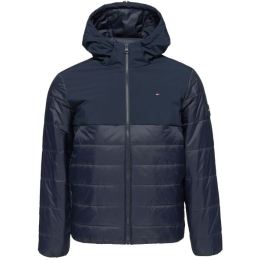 Снимка на Tommy Hilfiger MIXED MEDIA HOODED Мъжко зимно яке, тъмносин, размер