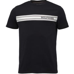 Снимка на Tommy Hilfiger MONOTYPE LOGO STRIPE LOUNGE Мъжка тениска, тъмносин, размер