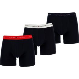 Снимка на Tommy Hilfiger SIGNATURE CTN ESS-3P BOXER BRIEF WB Мъжки боксерки, тъмносин, размер