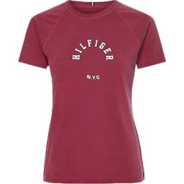 Снимка на Tommy Hilfiger SLIM TOMMY GRAPHIC TEE SS Дамска тениска, винен, размер