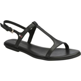 Снимка на Tommy Hilfiger TH FLAT SANDAL Дамски сандали, черно, размер