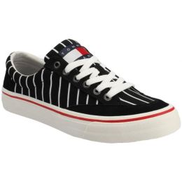 Снимка на Tommy Hilfiger TOMMY JEANS SKATE CANVAS STRIPES Мъжки обувки за свободното време, черно, размер