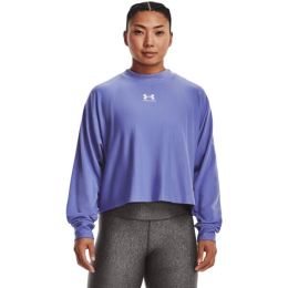 Снимка на Under Armour UA RIVAL TERRY OVERSIZED CRW Дамска тренировъчна тениска, синьо, размер