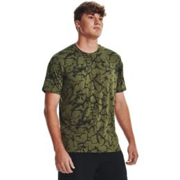 Снимка на Under Armour UA RUSH ENERGY PRINT SS Мъжка функционална тениска, khaki, размер