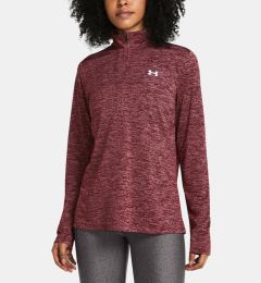 Снимка на Under Armour Tech 1/2 Zip- Twist T-shirt Cherven